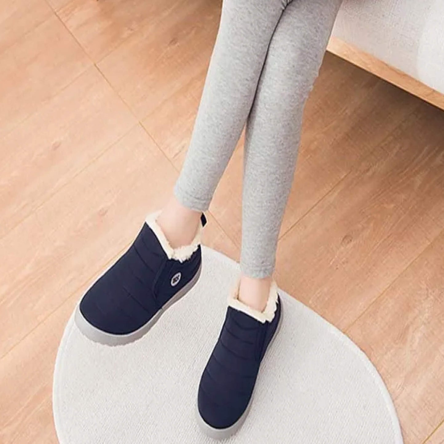 Damen Schneestiefel, rutschfeste wasserdichte Plüsch-Plateauschuhe für den Winter