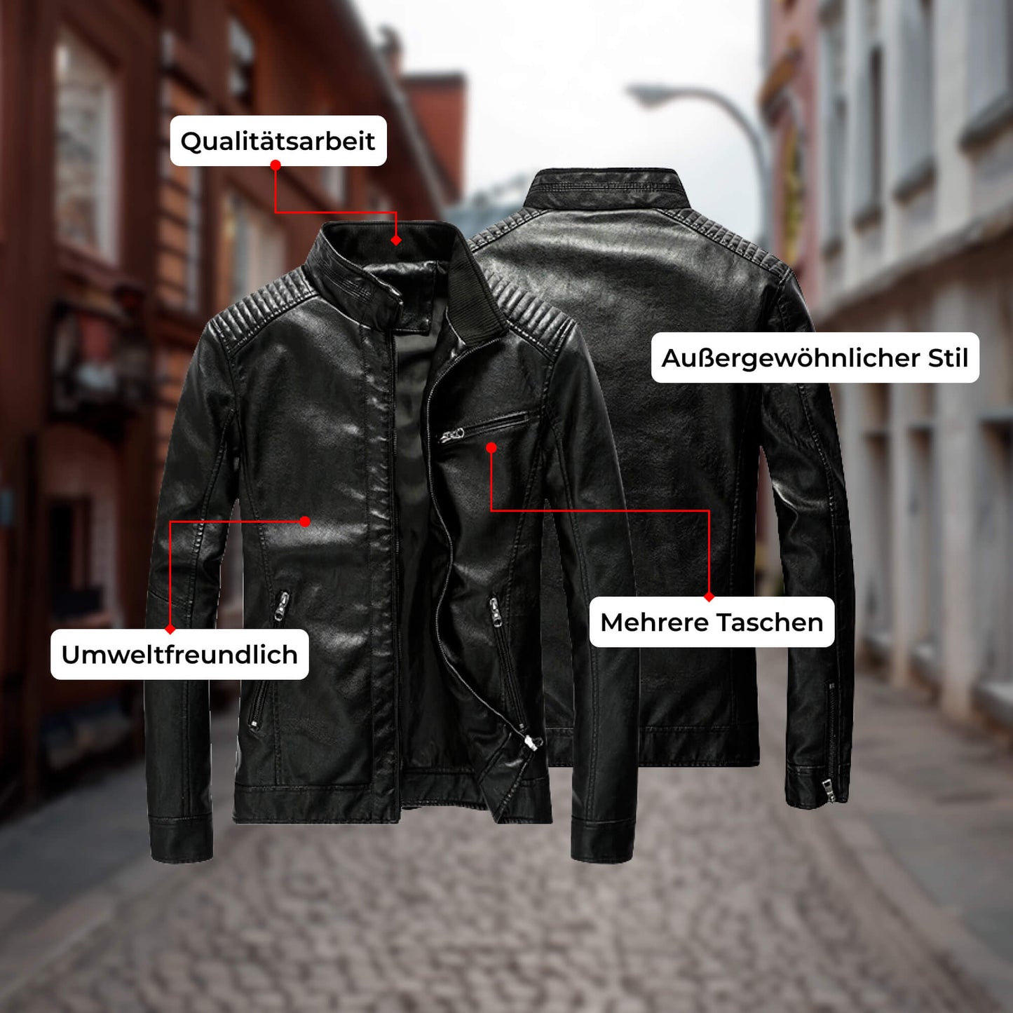 Distinguierte Winter-Eleganz: Der Slim-Fit Lederblazer in Perfektion