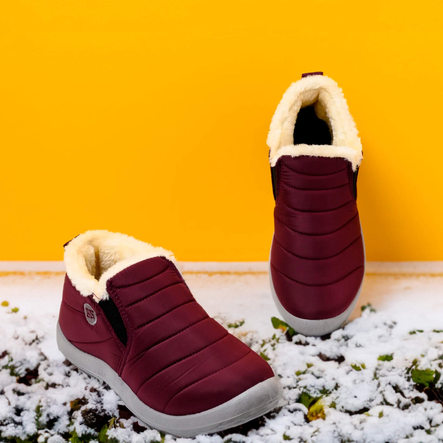 Damen Schneestiefel, rutschfeste wasserdichte Plüsch-Plateauschuhe für den Winter