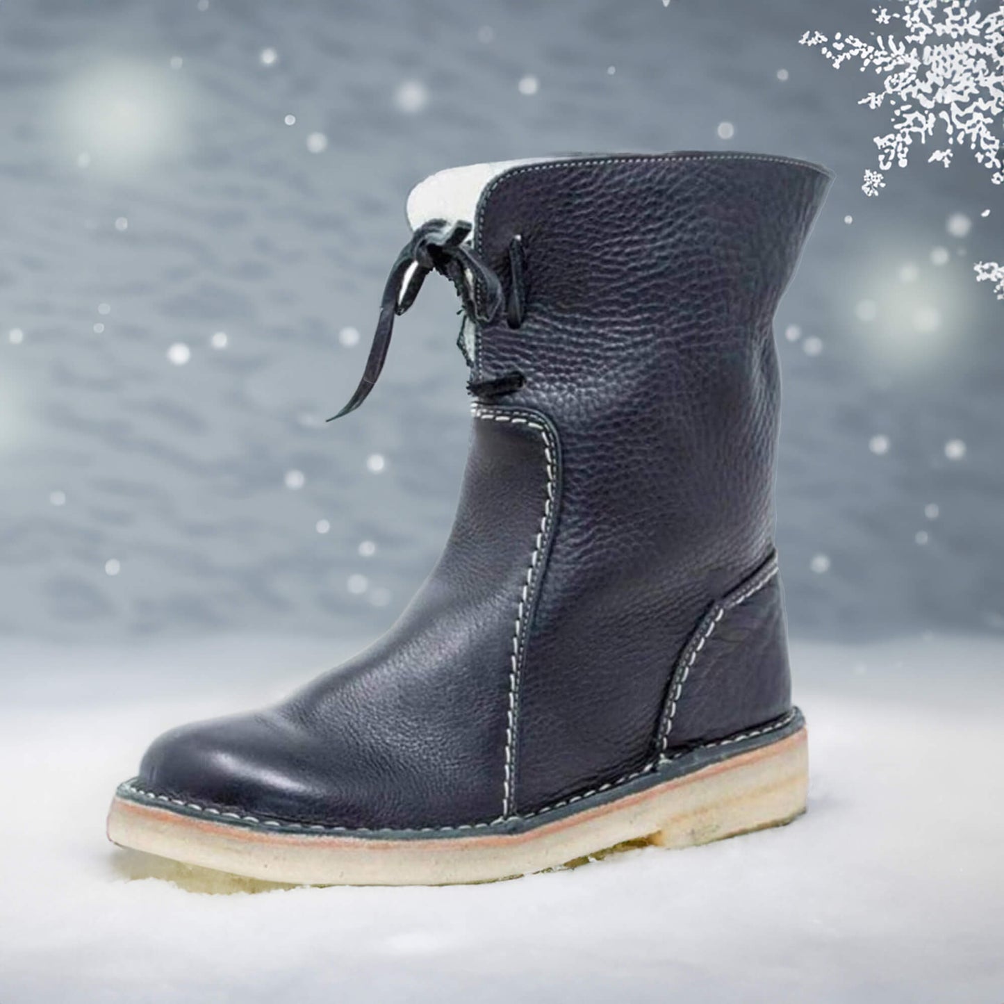 Wasserdichte Stiefel mit Wollfutter