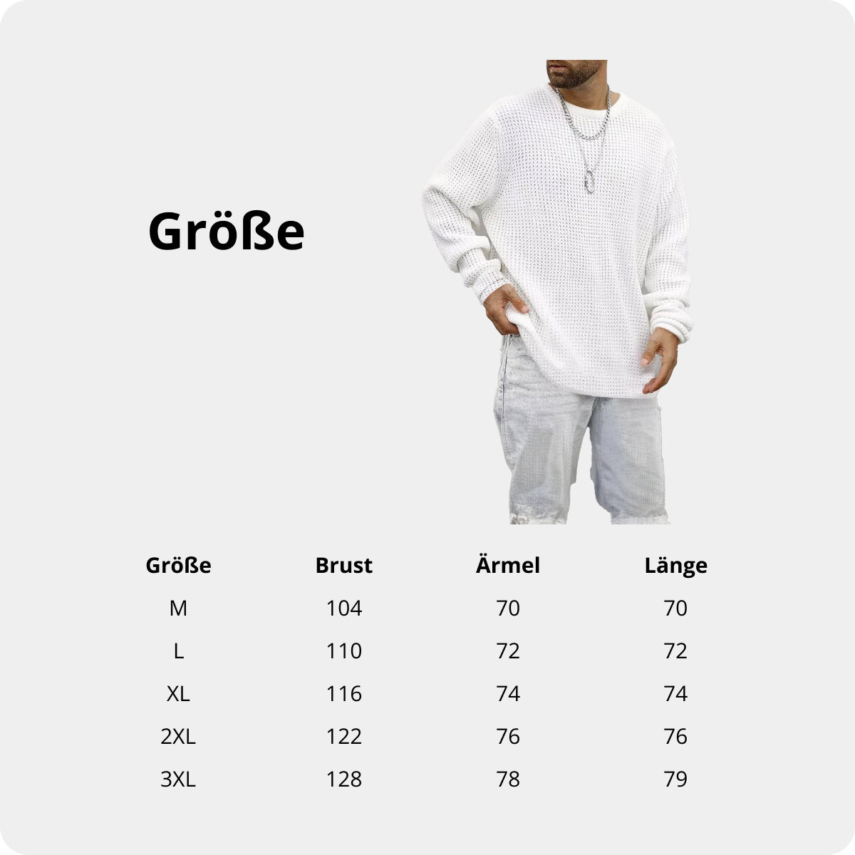 Darius Herren Langarm Rundhals-Pullover