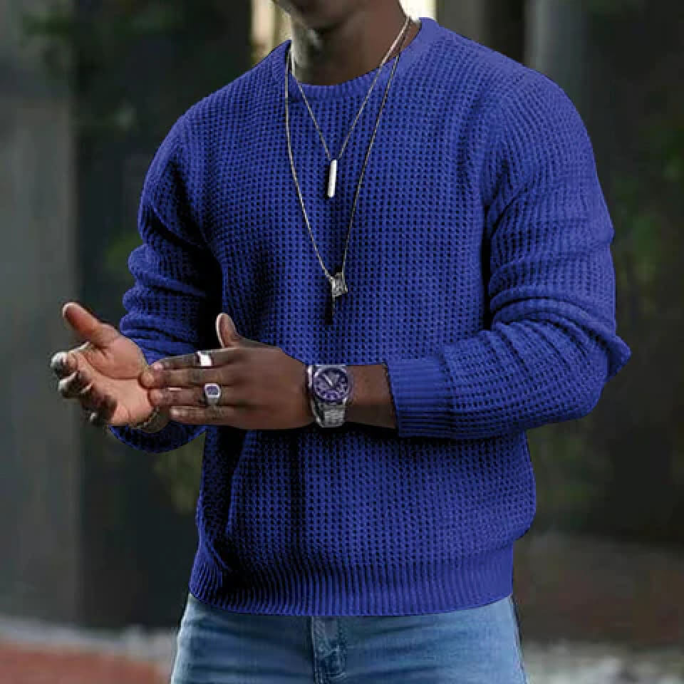 Darius Herren Langarm Rundhals-Pullover