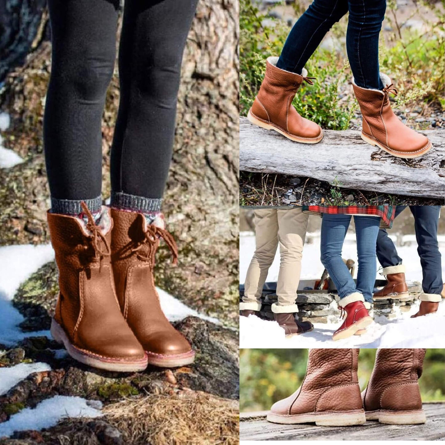 Wasserdichte Stiefel mit Wollfutter