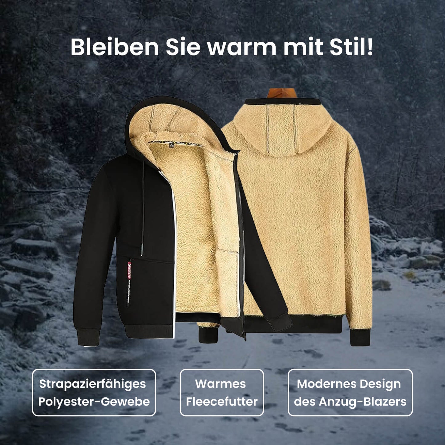 Lässige Winterjacke mit Kapuze - Bleiben Sie warm mit Stil!