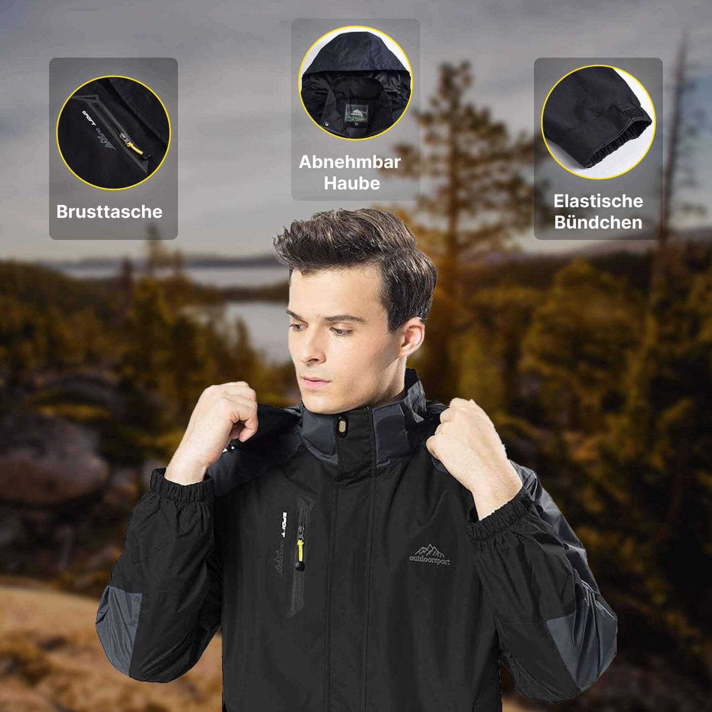 Wasserdichte Wanderjacke