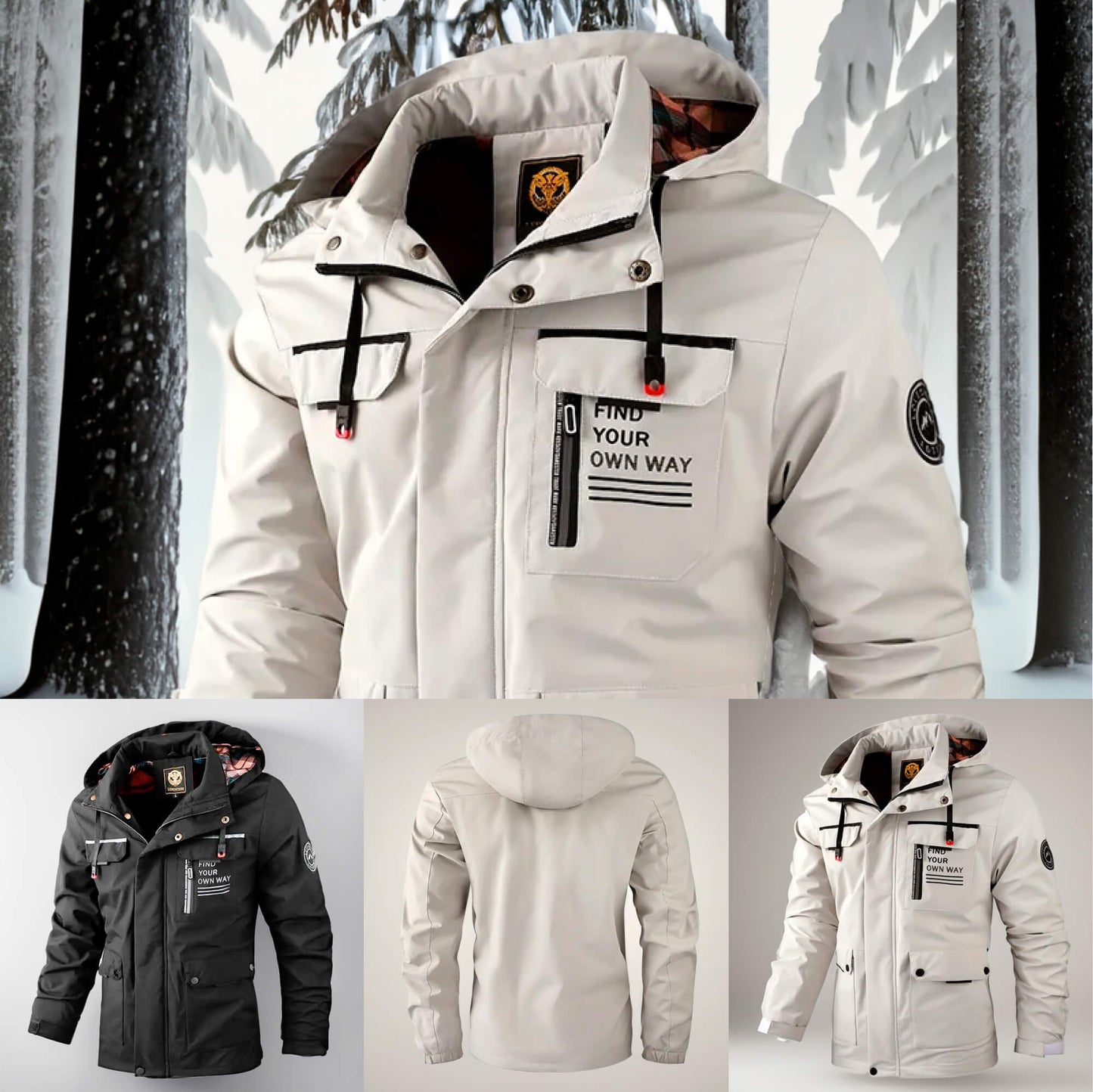 Herren Ultimative Schneejacke: Stilvolles, winddichtes Design für winterliche Wärme