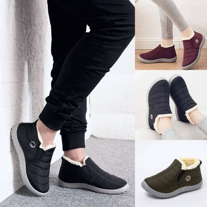 Damen Schneestiefel, rutschfeste wasserdichte Plüsch-Plateauschuhe für den Winter