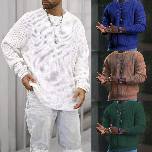 Darius Herren Langarm Rundhals-Pullover